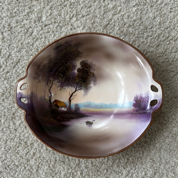 Gorgeous Vintage Noritake Hand Painted Serving Dish - Picture 3 of 14